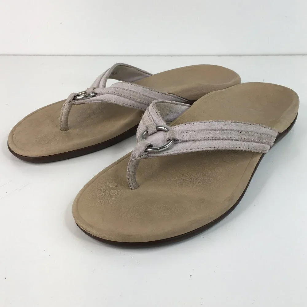 Vionic Tide Aloe Flip Flop Pink Lavender Sandals Size 10